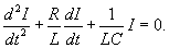 дифференциальное уравнение затухающих колебаний в последовательной RLC-цепи
