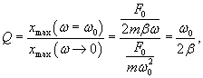 добротность механической колебательной системы