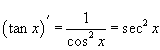 производная тангенса