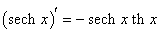 derivative of the secant function