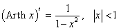 derivative of the inverse tangent function