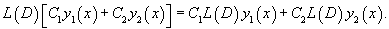 линейность дифференциального оператора D
