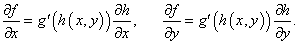 производная сложной функции двух переменных