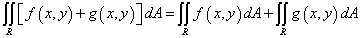 двойной интеграл от суммы функций