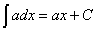интеграл от постоянного числа
