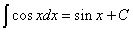 интеграл от косинуса