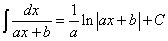 интеграл от дроби с линейным знаменателем