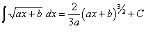 интеграл от иррациональной функции вида sqrt(ax + b)
