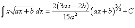 интеграл от иррациональной функции вида x*sqrt(ax + b)