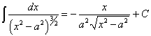 интеграл от иррациональной функции вида 1/[(x^2 - a^2)^(3/2)]