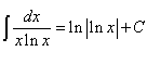 интеграл от функции 1/[x*lnx]