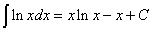 интеграл от натурального логарифма
