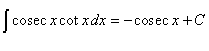 интеграл от произведения косеканса и котангенса