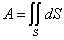 площадь поверхности через поверхностный интеграл