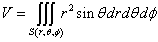 объем тела через тройной интеграл в сферических координатах